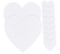 iplusmile 10 pièces Lot de Panneaux à Peindre Cœur Coton pour Étudiants Surface Lisse Aux Bords Arrondis pour Peinture à Huile et Acrylique