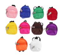 iplusmile 10 Pièces Mini Backpack for Dolls with Zipper Closure Pretend Play Accessories for Carrier Role Playing