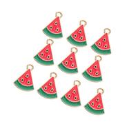 iplusmile 10 pièces Mini Pendentifs Pastèque Alliage Coloré Attrayants pour Fabrication Bijoux DIY Boucles Oreilles Fun pour Adolescentes et Accessoires Sac 10pcs