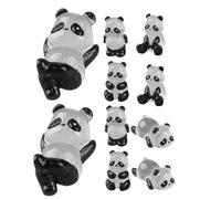 iplusmile 10 pièces Miniature Panda Figurines Resin Glow In The Dark Set Cute Animal Ornaments For Garden Dollhouse Cake Decoration And Car Accessories