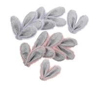 iplusmile 10 Pièces Oreilles de Lapin en Peluche, et Accessoires | Lot Bleu et Rose, pour Coiffures, Clips, Créations Manuelles et Décoration