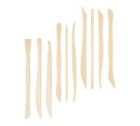 iplusmile 10 Pièces Outils de Sculpture sur Argile Plastique Beige pour Modelage et Formation, Accessoires pour Sculpture de Fleurs en Argile Polymère, pour Travaux Manuels 15,50cm