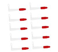 iplusmile 10 pièces Set de Embouts pour Calfeutrage Écologique Blanc avec Bouchons Rouges Accessoires Durables pour Tubes Silicone et Mastics Outil de Finition Anti-corrosion pour Joints et