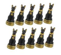 iplusmile 10 pièces Statuettes Chat Égyptien Résine Lot de Miniatures Décoratives pour Jardin et Intérieur Figurines de Chat Compactes et Durables pour Aménagement Paysager Micro