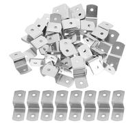 iplusmile 100 Clips de Fixation en Z Argentés pour Cadres Photo et Plateaux de Table Équerres Métalliques Robustes pour Supports de Cadre Fourniture d'Encadrement Pratique et Solide