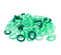 iplusmile 100 Élastiques à Cheveux sans Couture pour Petites Filles - Lot Dégradé Vert Haute Élasticité Doux et Absorbant Adaptés aux Cheveux Fins et Bébés Pochette Oiseau pour École et