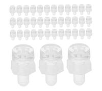 iplusmile 100 Pièces Boucle Transparente à vis Support d'angle en Acrylique Coin Trois fixateur Code kit de Support d'angle Attache d'e en Acrylique Noix matériel de d'e