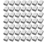 iplusmile 100 pièces Boucles Métalliques pour Lacets Accessoires Lacets de Chaussures sans Nouer Serrures Rapides pour Baskets Légères et Faciles à Utiliser