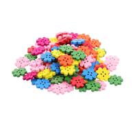 iplusmile 100 pièces Boutons Couture Bois Forme Trèfle Colorés pour Vêtements Manteaux DIY Accessoires Artisanat