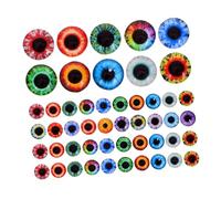 iplusmile 100 Pièces Cabochons Verre Flatback Yeux Dragon Artificiels Ronds pour DIY Bijoux Marionnettes et Décorations Halloween