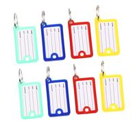 iplusmile 100 pièces Étiquettes Porte Clés Plastique Résistantes et Identifiables Porte Nom Pratique pour Clés Cartes et Bagages Multi Usage Polyvalent