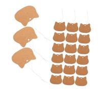 iplusmile 100 pièces Étiquettes Prix Kraft avec Ficelle Élastique Étiquettes Blanches à Écrire pour Vêtements et Produits Carton Résistant