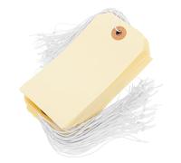 iplusmile 100 Pièces Étiquettes Prix Vierges avec Ficelle Élastique pour Bijoux et Vêtements Papier Kraft Résistantes pour Gestion Stock et Soldes