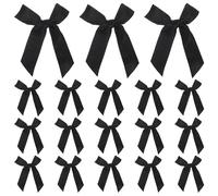 iplusmile 100 pièces Mini Nœuds Ruban Noir Polyester pour Décoration Anniversaire Accessoires Cheveux DIY Embellissement Gâteaux et Projets Couture