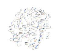 iplusmile 100 pièces Ongles Blancs Mix Formes Décorations DIY Accessoires Nail Art Rhinestones Stickers Manucure