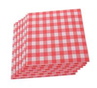 iplusmile 100 pièces Papier Ciré Alimentaire à Carreaux Rouges et Blancs Papier Sulfurisé Graisse Épais pour Sandwich Cuisson Frites Résistant et Non Collant Cuisine et Pique