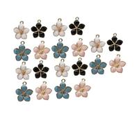 iplusmile 100pièces Boucle Oreille Fleur Breloques Pendentifs Camélia Alliage Couleurs Assorties Bijoux Faire Soi-même