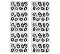 iplusmile 10feuilles Autocollants de Tatouage Temporaire pour Lèvres Autocollants Décoratifs pour Lèvres des Filles Femmes Danseuses Faux Tatouages pour Saint-valentin Halloween et Cosplay