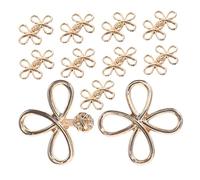 iplusmile 10paires Boutons Décoratifs or Petits Boutons Ronds Pour Vêtements à Fleurs Pour Couture Pour Crochet Attache-nœud