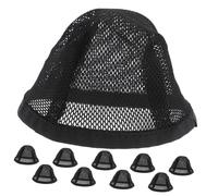 iplusmile 10pcs Bonnet en Filet Noir pour Cheveux, Perruques en Filet Larges, Tissu Élastique Facile à Utiliser, Design Élégant pour Soirées et Mariages