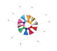 iplusmile 10pièces Lot de Chapeaux Anniversaire pour Chien avec Bandeau Réglable Et Pompons Pailletés pour Animaux De Compagnie Chiots Et Décorations De Fête