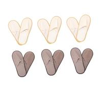 iplusmile 12 Lot Chaussons Brossé et EVA Antidérapants Confortables pour Chambre et Salon Usage Hôtelier et Invité
