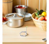iplusmile 12 Pièces Anneaux à Œufs Acier Inoxydable Moules à Frire pour Œufs Pancakes et Omelettes Formes Rondes Cœur Étoile et Fleur Résistants et Faciles à Nettoyer