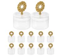 iplusmile 12 Pièces Boîte à Bonbons Transparente Ronde Boîte à Dragées pour Mariage et Fête Individuelle Petite pour Goûter et Anniversaire