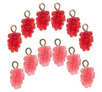 iplusmile 12 pièces Breloques Pendentifs pour DIY Bijoux Charms pour Fabrication de Bracelets et Colliers Matériaux de Création Rouge et Rose