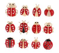 iplusmile 12 pièces Broches Insectes Cartoon Petite Broche Émail pour Femmes et Accessoires Animaux pour Vêtements Épingle Décorative pour Fête et Usage