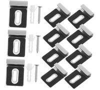 iplusmile 12 pièces Clips de Fixation Miroir Large Canal Acier Inoxydable avec Caoutchouc Supports Muraux pour Miroirs Sans Cadre Installation Rapide pour Maison et Bureau