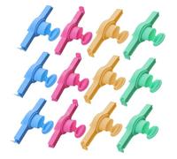 iplusmile 12 pièces Clips Fermeture Sachet Alimentaire Réutilisables Pinces Multi-usages pour Sacs Snacks Clips Étanchéité Colorés Bleu Vert Rose Jaune Maintien Hermétique pour Cuisine et