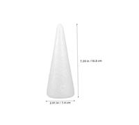 iplusmile 12 Pièces Cônes de Mousse Polystyrène Blancs pour Décoration de Sapin de Noël DIY Formes de Cônes Solides pour Artisanat Festif et Travaux Manuels Garçon Fille