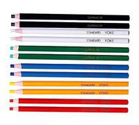 iplusmile 12 pièces Crayons à Dessin Marqueurs de Cire Colorés Crayons à Traçage Imperméables Outils de Dessin et pour Artisanat et Couture