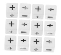 iplusmile 12 pièces Dés Mathématiques Acrylique pour Garçon Fille Accessoires Pédagogiques pour Calculs Additions Soustractions Multiplications Division Jeux Educatifs Ludiques pour Classe