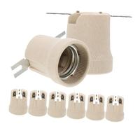 iplusmile 12 pièces Douille Céramique Fileté Support de Lampe Résistant Haute Température Douille Plafonnier pour LED et Halogène Lot