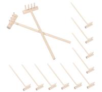 iplusmile 12 pièces Mini Bamboo Rake Set for Sandbox Smoothing Tea Art Tabletop Decoration Compact and Practical Zen Garden Accessories