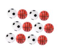 iplusmile 12 pièces Miniature Basketball and Soccer Balls Decoration Accessory for Bonsai DIY Moss Micro Landscape Lightweight and Home Ornament Set