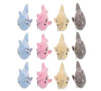 iplusmile 12 Pièces Miniature Plush Shark Keychain Pendants Soft Stuffed Animal Bag Charms For Backpack Purse Ocean Theme Party Favors