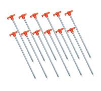 iplusmile 12 pièces Piquets de Camping Piquets Robustes pour Tentes Auvents et Bâches Résistants Aux Tempêtes et Faciles à Installer Orange
