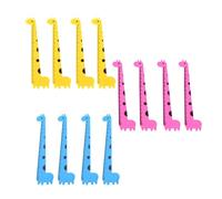 iplusmile 12 Pièces Règle Droite Portable en Plastique Design Cartoon Girafe, Outil de Mesure Pratique pour Élèves en Classe ou Activités Créatives Couleur Aléatoire Plusieurs styles