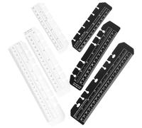 iplusmile 12 Pièces Règle Marque-page en Plastique Pp Noir, Multifonction, Solide et Léger, Accessoire Pratique pour Lecteurs et Étudiants en Voyage Domicile