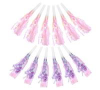 iplusmile 12 pièces Souffleurs de Fête Colorés Petits Sifflets à Souffle pour Anniversaire Ludiques Rose et Accessoires Portables pour Animation Festive