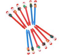 iplusmile 12 Pièces Stylo à Bille de Noël Stylo Créatif en Pâte Polymère, Style Cartoon, Écriture Fluide, pour Élèves et Garçon et Filles Plusieurs styles