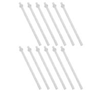 iplusmile 12 Pièces Tige de Bouton de Chasse D'eau, Plastique Blanc | Filetage Allongé, Connexion Filetée Stable, Surface Lisse, pour Réparation Wc et Entretien Salle de Bain