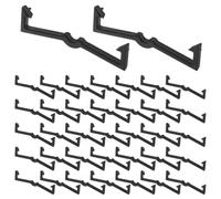 iplusmile 120 Clips de Verrouillage en Plastique Noir pour Panneaux Perforés - Fixations Robustes pour Crochets Système de Maintien Stable Organisation D’Atelier et Rangement Professionnel