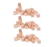 iplusmile 120 Pièces Blocs Naturel pour Garçon Fille Cubes Carrés Non pour DIY Peinture et Construction Créative