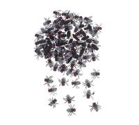 iplusmile 120 Pièces Mouches Plastique Réalistes Jouets Farce Accessoires pour Halloween Poisson Avril et Réunions Familiales