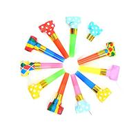 iplusmile 120Pièces Sifflets de Fête Plastique Accessoires Amusants pour Événements Couleurs Aléatoires de Fête