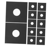 iplusmile 12pièces Lot de Pochettes De Protection Vinyle Kraft Noir Mat Protège Disques Vinyles Rayures Et Dommages Pochette Disque pour Rangement Albums